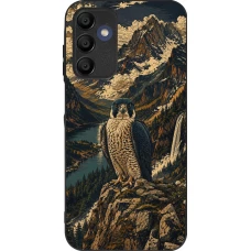 Coque Samsung Galaxy A15 - Silicone rigide noir Linocut Faucun pèlerin