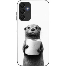 Samsung Galaxy A15 Case Hülle - Silikon schwarz Otter Toilettenpapier