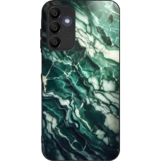 Samsung Galaxy A15 Case Hülle - Silikon schwarz Majestätischer grüner Marmor