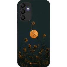 Coque Samsung Galaxy A15 - Silicone rigide noir Moon Flowers