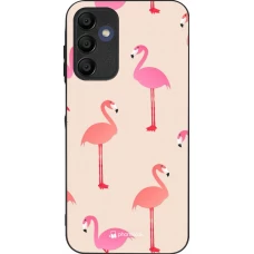 Samsung Galaxy A15 Case Hülle - Silikon schwarz Pink Flamingos Pattern