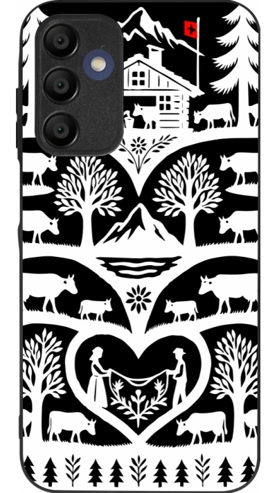 Coque Samsung Galaxy A15 - Silicone rigide noir Poya Suisse 2 noir