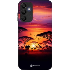 Coque Samsung Galaxy A15 - Silicone rigide noir Safari sunset wildlife