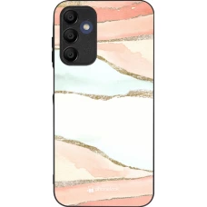 Samsung Galaxy A15 Case Hülle - Silikon schwarz Shimmering Orange