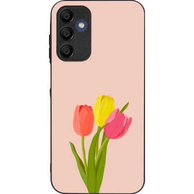 Coque Samsung Galaxy A15 - Silicone rigide noir Spring 23 tulip trio