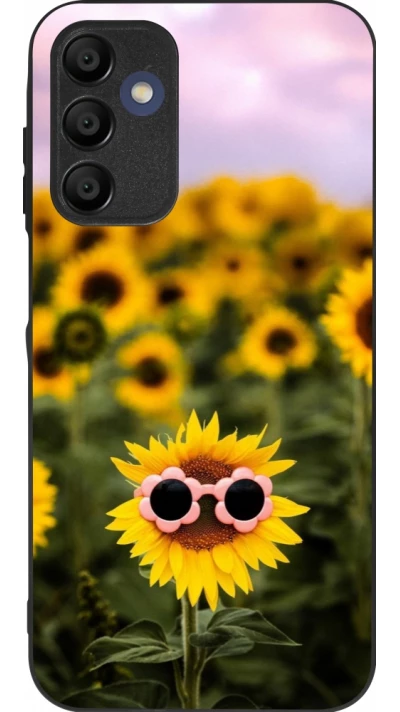 Coque Samsung Galaxy A15 - Silicone rigide noir Sunflower with glasses Spring 2026