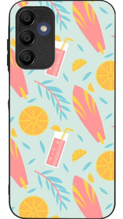 Samsung Galaxy A15 Case Hülle - Silikon schwarz Summer 2025 Pattern citron