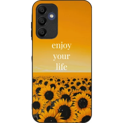 Samsung Galaxy A15 Case Hülle - Silikon schwarz Summer 2026 Enjoy your life