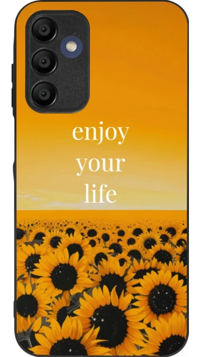 Coque Samsung Galaxy A15 - Silicone rigide noir Summer 2026 Enjoy your life