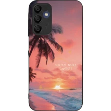 Coque Samsung Galaxy A15 - Silicone rigide noir Watch more sunsets Summer 2026