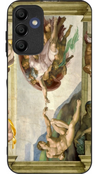 Coque Samsung Galaxy A15 - Silicone rigide noir Tableau art - La Création d’Adam - Michel-Ange