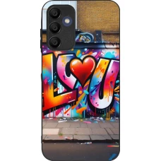 Coque Samsung Galaxy A15 - Silicone rigide noir Valentine 2025 Love U Tag