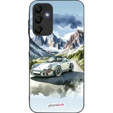Samsung Galaxy A16 Case Hülle - Silikon schwarz Porsche 911 Berg Aquarell