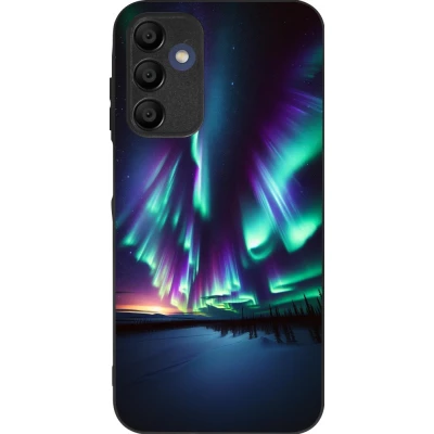 Samsung Galaxy A16 Case Hülle - Silikon schwarz Funkelndes Nordlicht