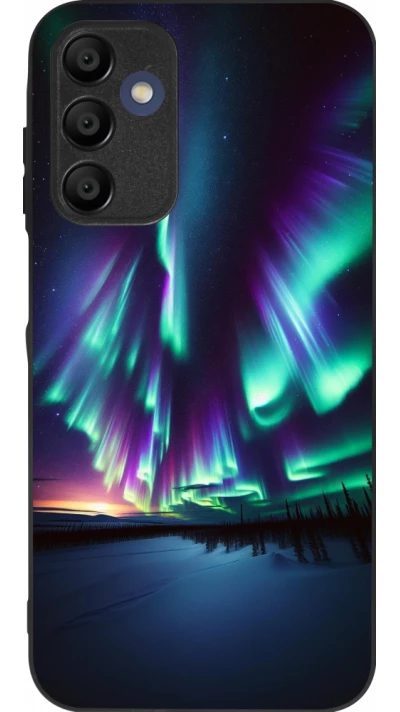 Samsung Galaxy A16 Case Hülle - Silikon schwarz Funkelndes Nordlicht