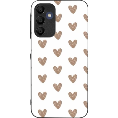 Samsung Galaxy A16 Case Hülle - Silikon schwarz Autumn 2024 brown hearts