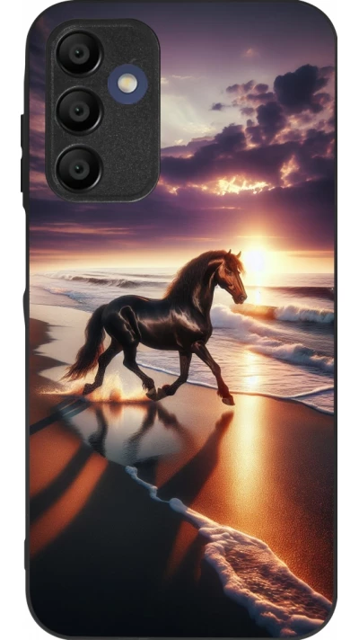 Samsung Galaxy A16 Case Hülle - Silikon schwarz Pferd majestätisch Strand