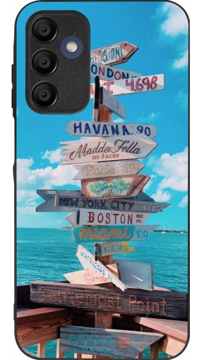 Samsung Galaxy A16 Case Hülle - Silikon schwarz Cool Cities Directions