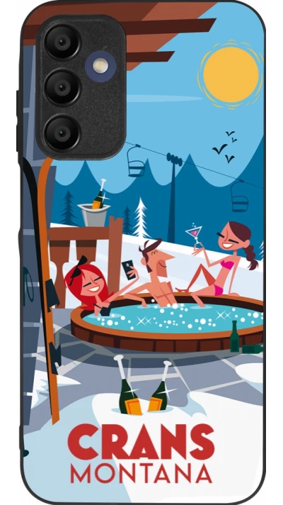 Samsung Galaxy A16 Case Hülle - Silikon schwarz Crans-Montana Mountain Jacuzzi