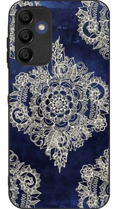 Samsung Galaxy A16 Case Hülle - Silikon schwarz Cream Flower Moroccan
