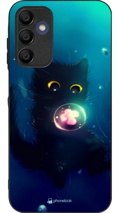 Samsung Galaxy A16 Case Hülle - Silikon schwarz Cute Cat Bubble