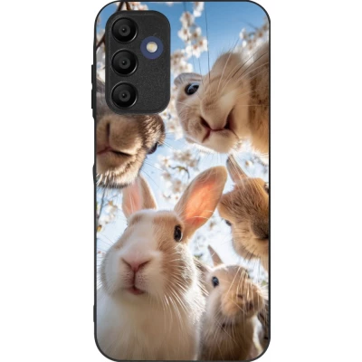 Coque Samsung Galaxy A16 - Silicone rigide noir Easter 2026 Rabbits
