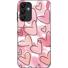 Samsung Galaxy A16 Case Hülle - Silikon schwarz Easter 2023 pink hearts