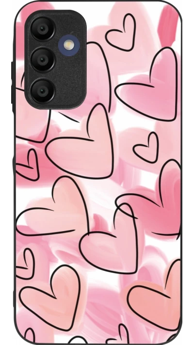 Samsung Galaxy A16 Case Hülle - Silikon schwarz Easter 2023 pink hearts