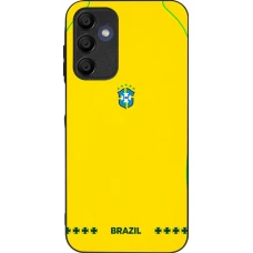 Coque Samsung Galaxy A16 - Silicone rigide noir Maillot de football Bresil 2026 personnalisable