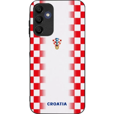 Samsung Galaxy A16 Case Hülle - Silikon schwarz Kroatien 2026 personalisierbares Fussballtrikot