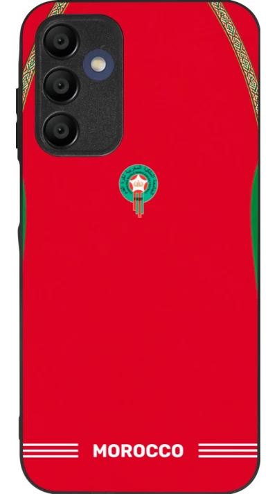 Coque Samsung Galaxy A16 - Silicone rigide noir Maillot de football Maroc 2026 personnalisable