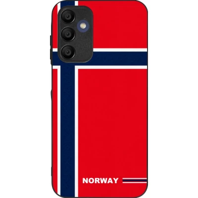 Samsung Galaxy A16 Case Hülle - Silikon schwarz Norwegen 2026 personalisierbares Fussballtrikot
