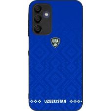 Samsung Galaxy A16 Case Hülle - Silikon schwarz Usbekistan 2026 personalisierbares Fussballtrikot