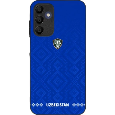 Samsung Galaxy A16 Case Hülle - Silikon schwarz Usbekistan 2026 personalisierbares Fussballtrikot