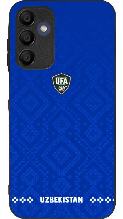Samsung Galaxy A16 Case Hülle - Silikon schwarz Usbekistan 2026 personalisierbares Fussballtrikot