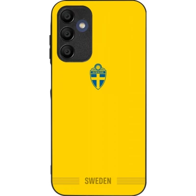 Samsung Galaxy A16 Case Hülle - Silikon schwarz Schweden 2026 personalisierbares Fussballtrikot
