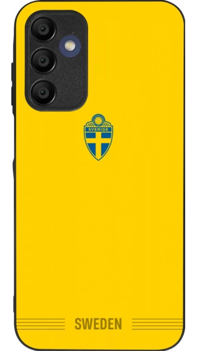 Samsung Galaxy A16 Case Hülle - Silikon schwarz Schweden 2026 personalisierbares Fussballtrikot
