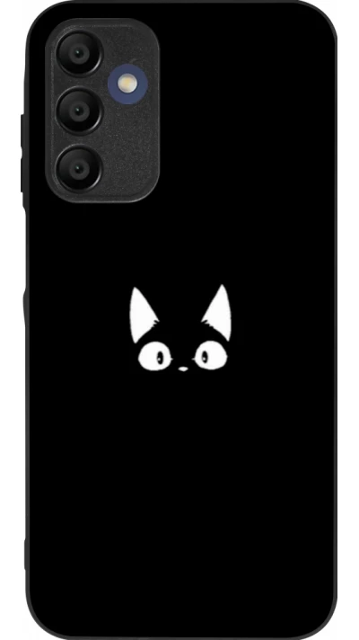 Samsung Galaxy A16 Case Hülle - Silikon schwarz Funny cat on black