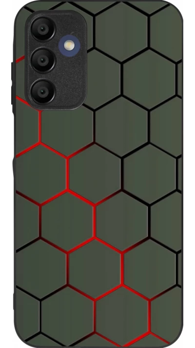Samsung Galaxy A16 Case Hülle - Silikon schwarz Geometric Line red