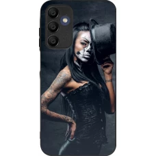 Samsung Galaxy A16 Case Hülle - Silikon schwarz Halloween 22 Tattooed Girl