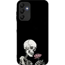 Coque Samsung Galaxy A16 - Silicone rigide noir Halloween 2023 rose and skeleton