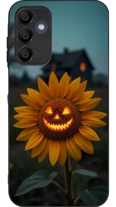Samsung Galaxy A16 Case Hülle - Silikon schwarz Halloween 2026 Evil Sunflower