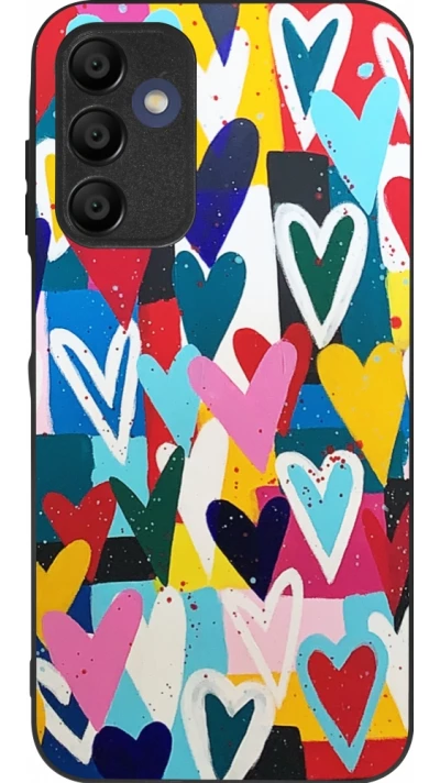 Samsung Galaxy A16 Case Hülle - Silikon schwarz Joyful Hearts