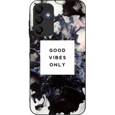 Samsung Galaxy A16 Case Hülle - Silikon schwarz Marble Good Vibes Only