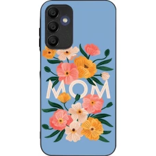 Coque Samsung Galaxy A16 - Silicone rigide noir Mom 2026 Flowers