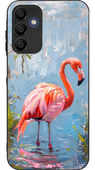 Samsung Galaxy A16 Case Hülle - Silikon schwarz Paint Flamingo