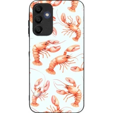 Samsung Galaxy A16 Case Hülle - Silikon schwarz Muster von pastellfarbenen Hummern