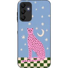 Coque Samsung Galaxy A16 - Silicone rigide noir Pink leopard with stars 2026