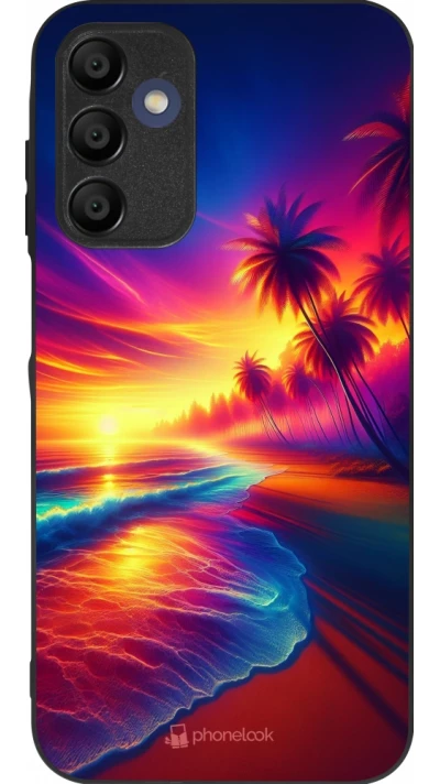 Samsung Galaxy A16 Case Hülle - Silikon schwarz Strand Sonnenuntergang auffällig