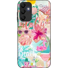 Samsung Galaxy A16 Case Hülle - Silikon schwarz Preppy Collage Aloha